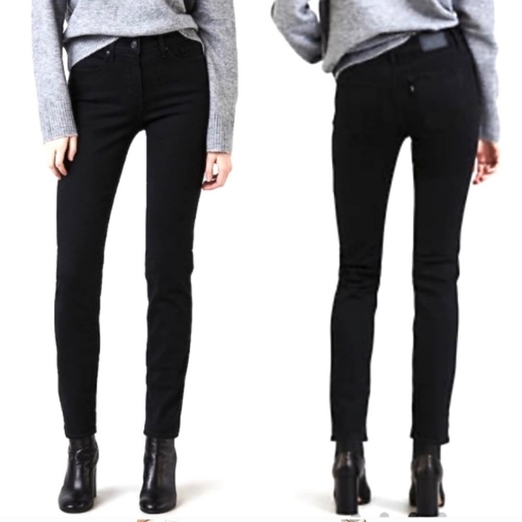 Levis Corduroy Black Classic Mid Rise Skinny Corduroy Jeans Pants size 30 and 31 - Picture 3 of 11